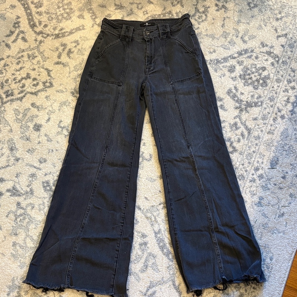 7 For All Mankind Black Wash Jeans